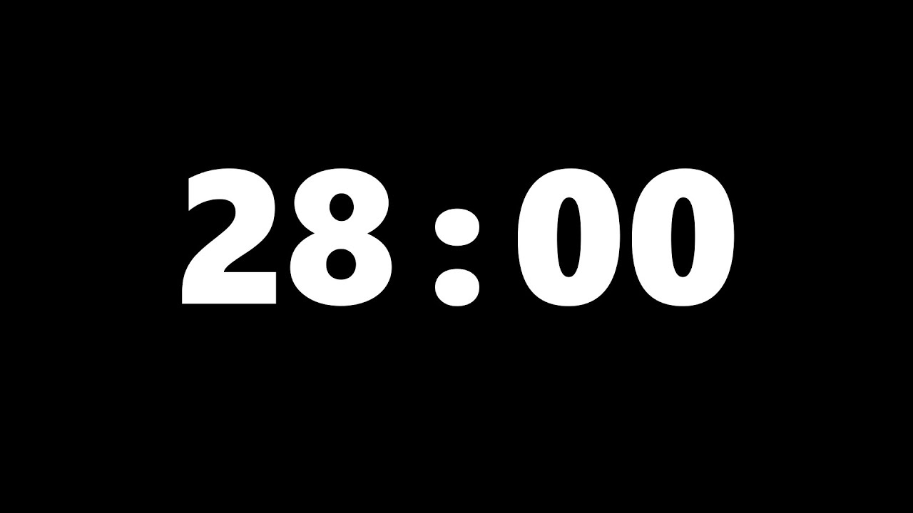 28 Minute Timer (Silent) - Visual Countdown for Half-Hour Work & Focus ...
