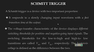 CMoS-Schmitt Trigger A short revisit