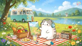 Picnic Lofi 🌼 Cozy Chill Beats for Study, Relax &amp; Focus | Pusee Lofi Mix 🎧