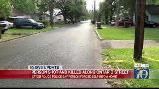 Person dies after being shot while forcing way into home, police say
