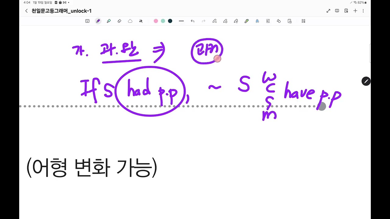 2026년 1월 19일 (월) 3H 가정법