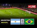 🔴LIVE: Argentina vs Brazil | Today Football Match Live | Full Match PES 21 Simulation Gameplay