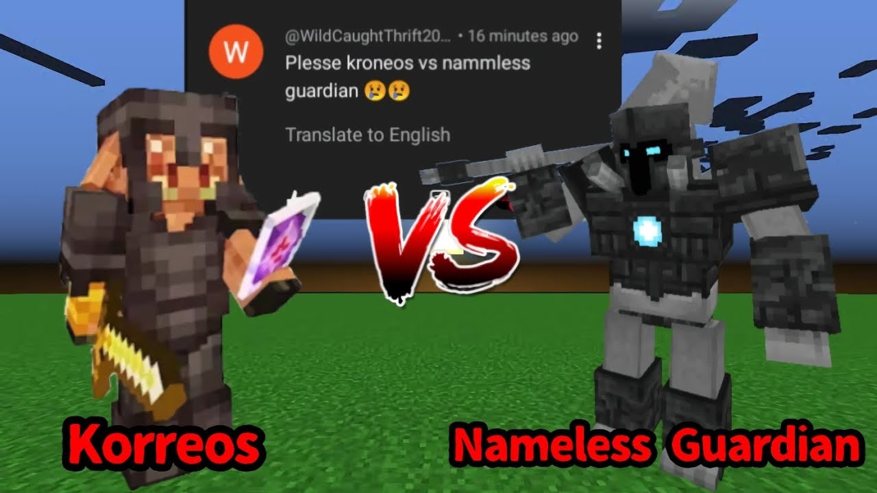 Korreos vs Nameless Guardian | Minecraft Mob Battle