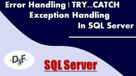 Error Handling in SQL Server | TRY...CATCH | Exception Handling in SQL Server | #sql,#db,#sqlserver