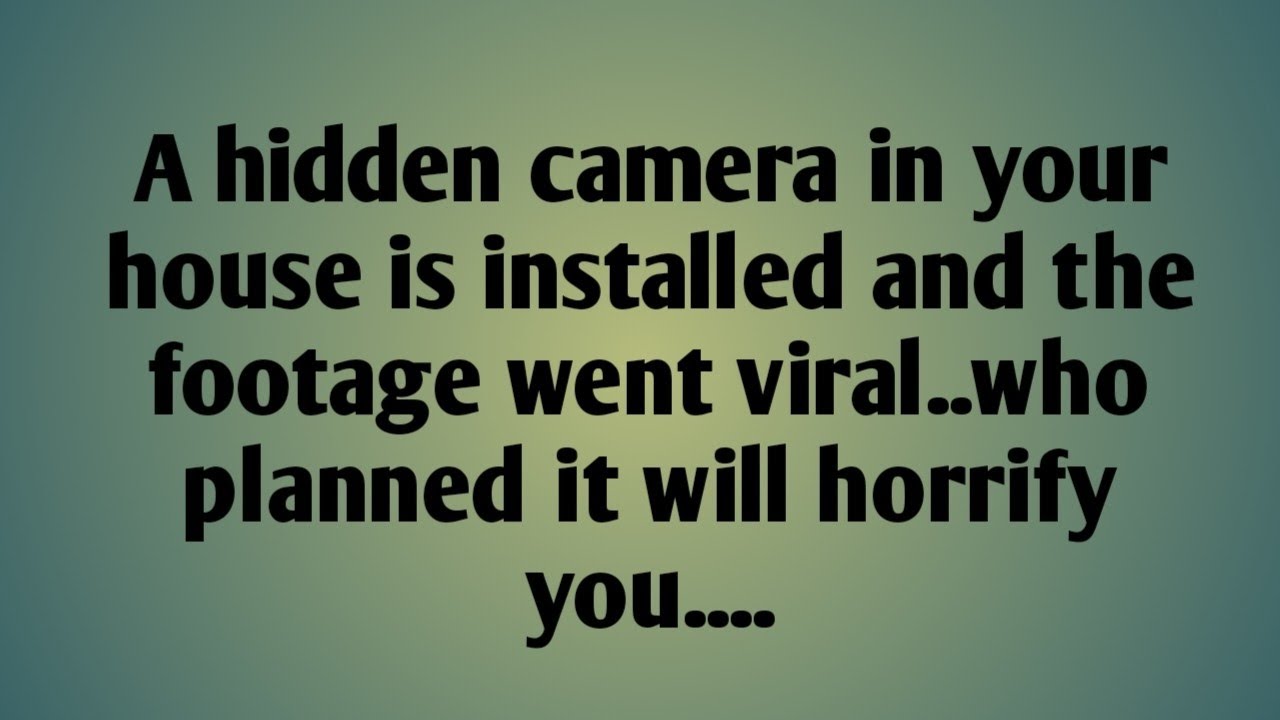 🌈 A hidden camera in your house is installed and the footage went viral ...