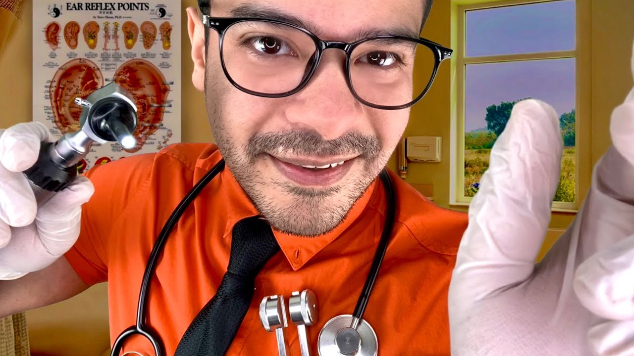ASMR Doctor Ear Exam Ear Cleaning Hearing Test Roleplay (Medical Otoscope, Tuning Fork, Soft Spoken)