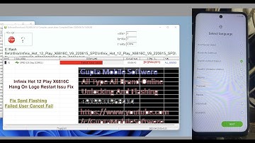 Infinix Hot 12 Play X6816C Flashing  Failed User Cancel in 67% Solution Hang On Logo Restart Fix