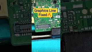 Display Connector Graphics Line Repair | Missing Track Fixed on Mobile PCB 🔧#shorts