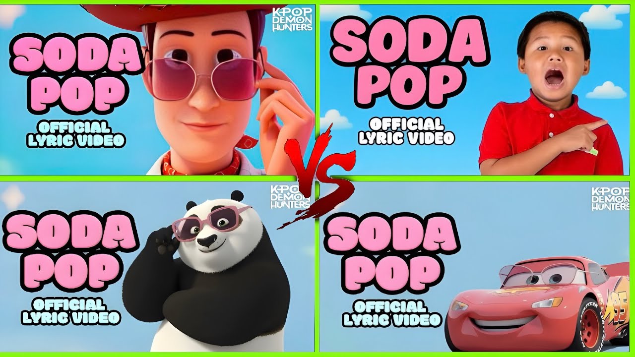 Toy Story x soda pop and panda  x soda pop and toys and colours x soda pop and McQueen x soda pop