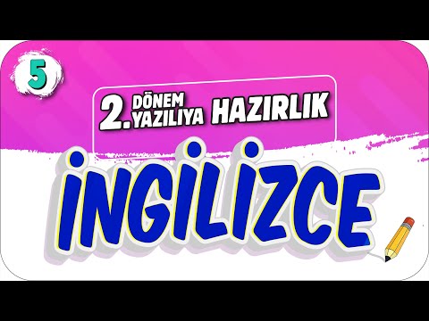 5.Sınıf İngilizce 2.Dönem 2.Yazılıya Hazırlık 📝 #2023