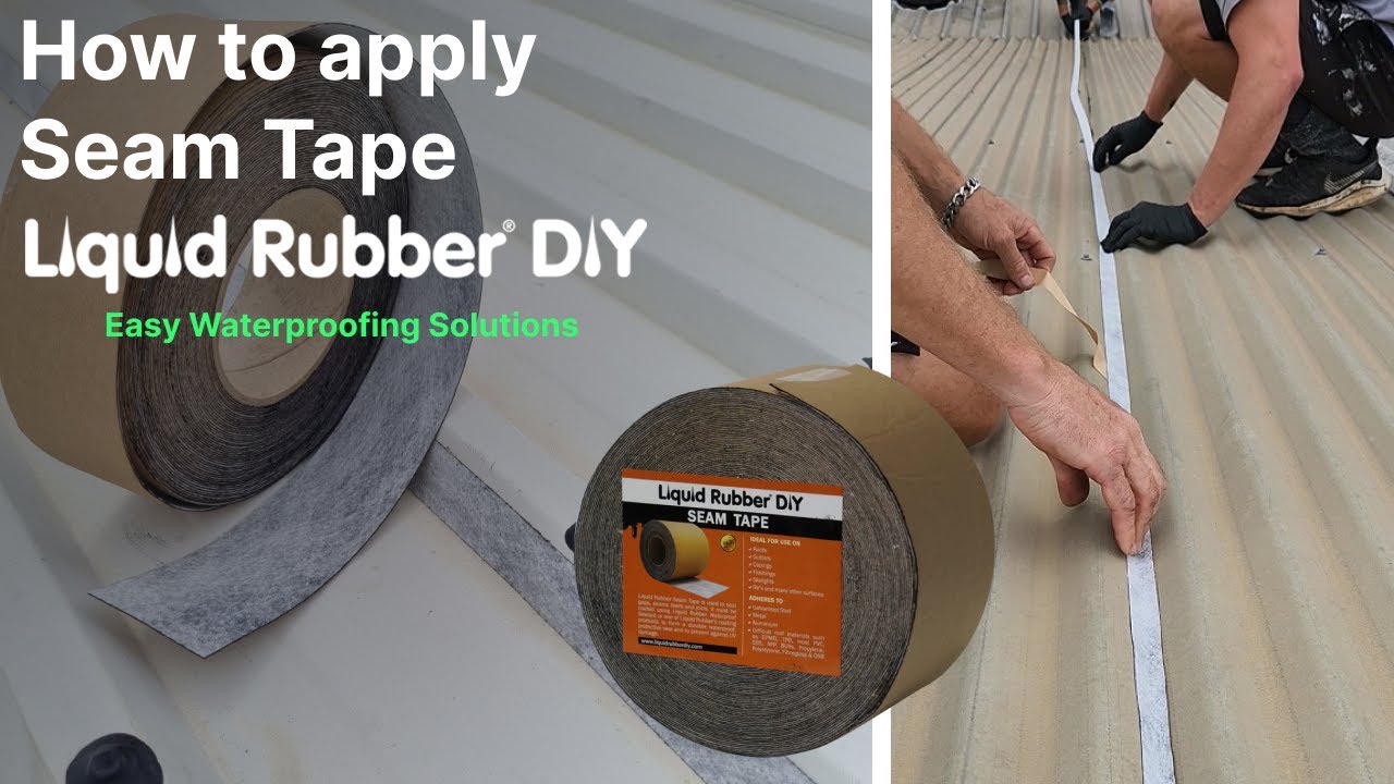 How to apply Seam Tape / Sticky back on roof seams - Liquid Rubber DIY 