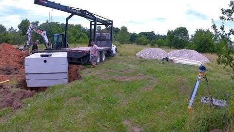 Septic system stages of install timelapse