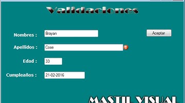 Validar Textbox Con ErrorProvider y Validating - Visual Studio C#