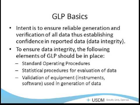 Guidelines for Good Laboratory Practices in Life Sciences Recording 04192012