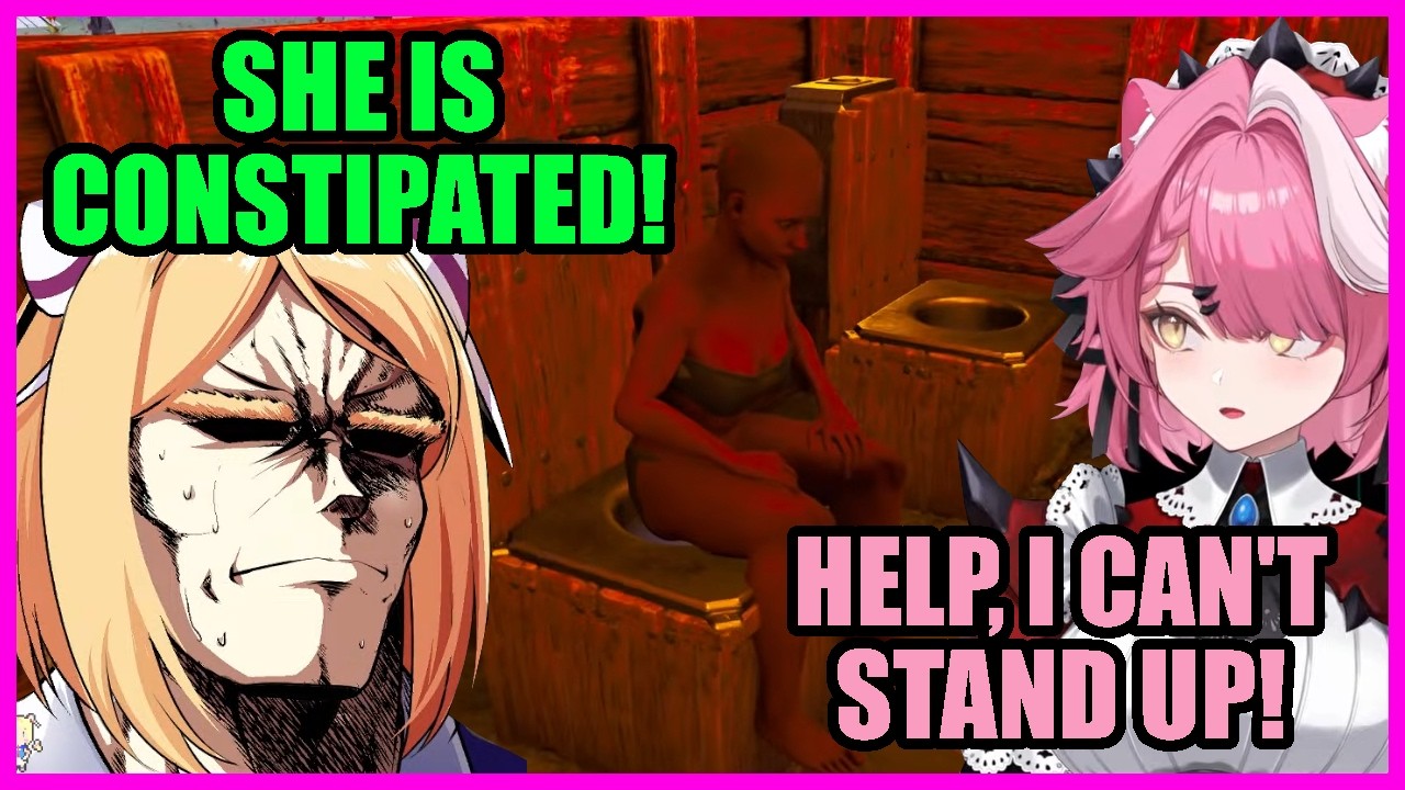 Mukirose tries to explain the toilet to Raora but maybe needs to set up a litterbox 【Akirose Camp】