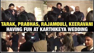 Prabhas, Jr Ntr, Ramcharan, Rana and SS Rajmouly rocking at Karthikeya Sangeet