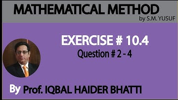 Ch# 10 Differential Equations of Higher Order| Ex 10.4 Q2, Q3, Q4 | Method by S.M. Yusuf (Lec 13)