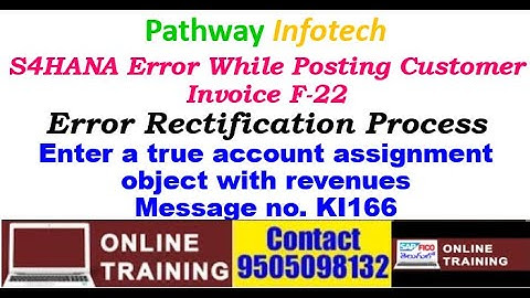 S4HANA Error Rectification|| Enter a true account assignment object with revenues||Message no. KI166