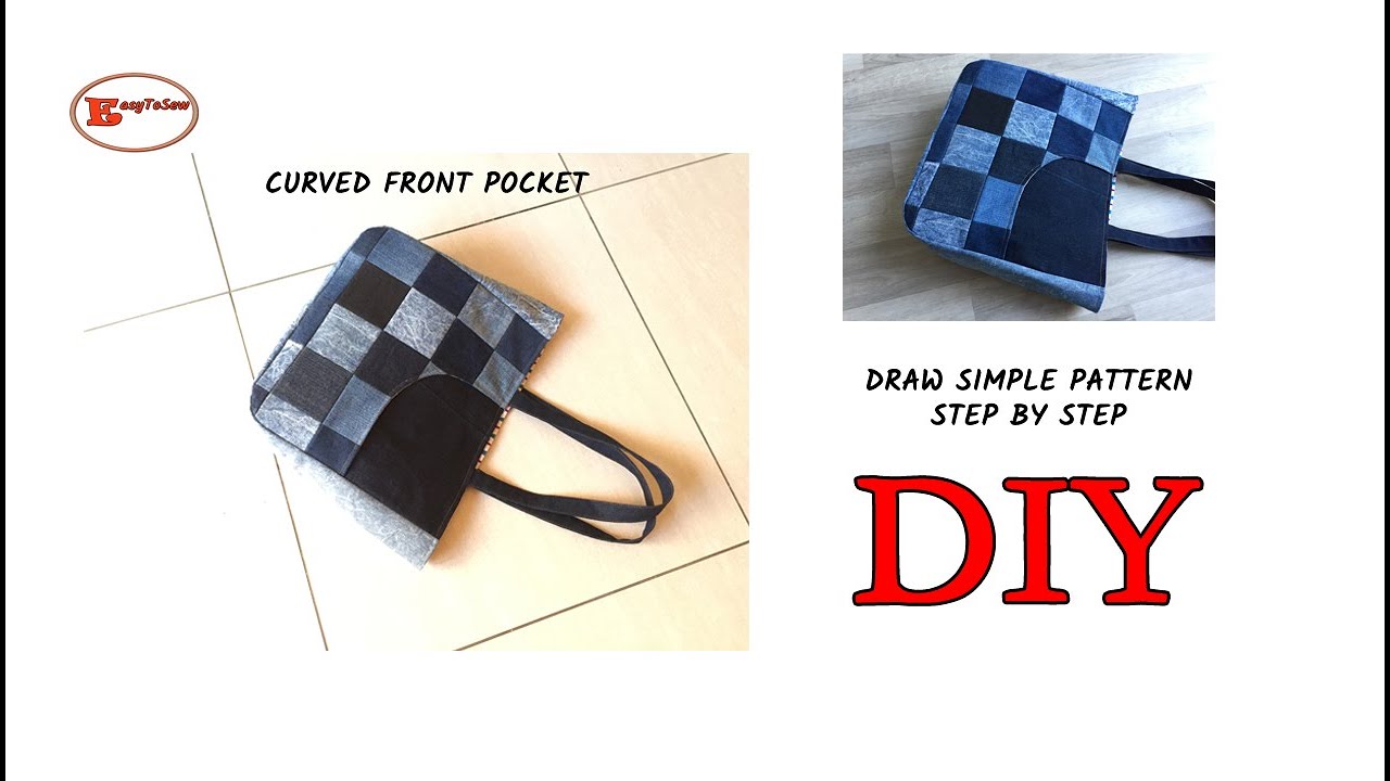 MAKING THE SCRAPPY PATCHWORK CURVED POCKET ON THE FRONT OF HANDBAG ...