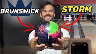 I built a Half STORM Half BRUNSWICK Bowling Ball