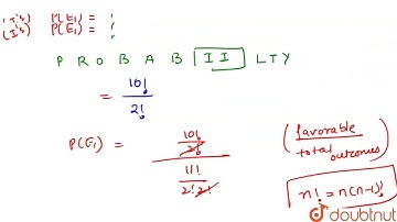 The letters of the word PRABABILITY are written down at random in a\r\nrow. Let E_1\ndenotes the...