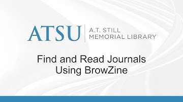 Find and Read Journals Using BrowZine