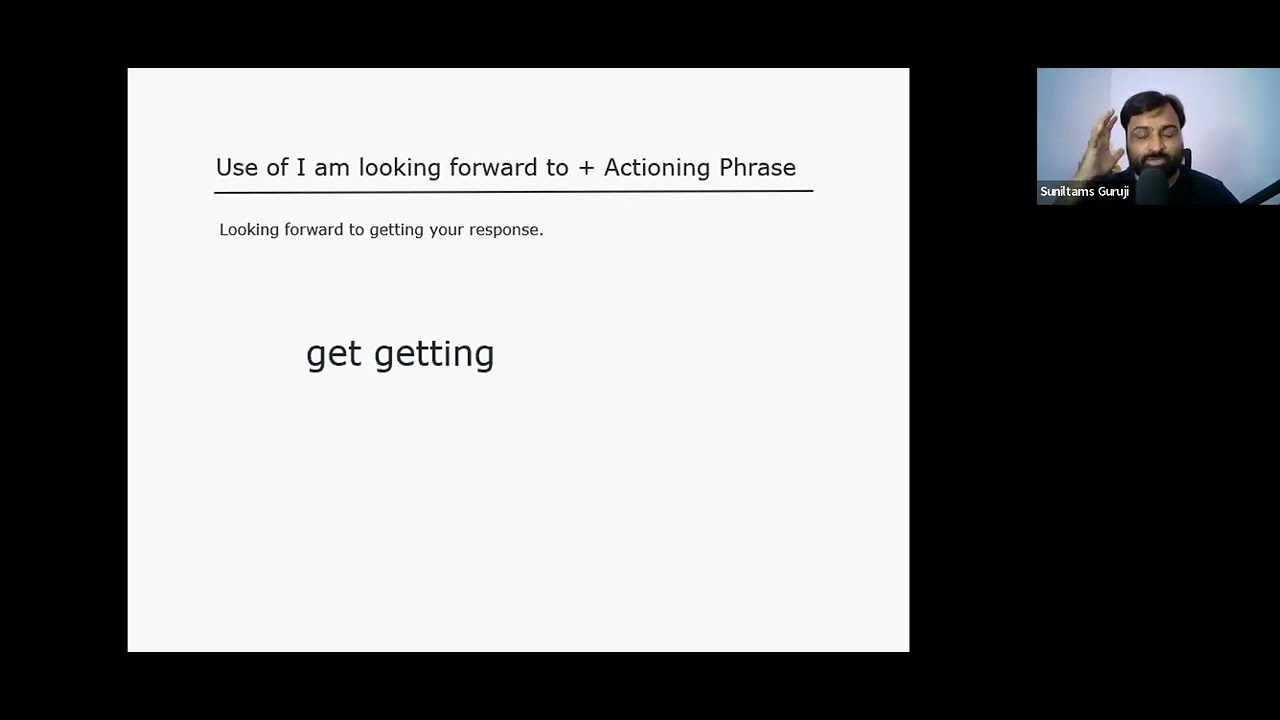 Use of I am looking forward to Actioning Phrase English Speaking Course ...
