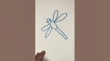 How to draw dragonfly for kids