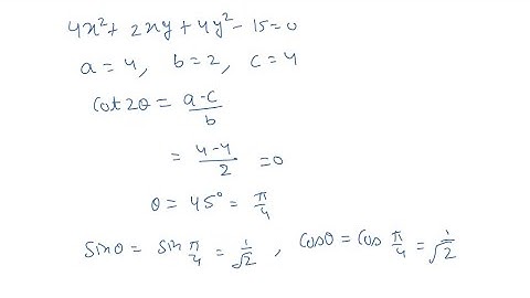 Perform a rotation of axes to eliminate the x y -term, and sketch the graph of the conic. 7 x^2-2…
