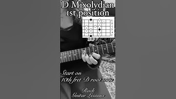 D mixolydian mode 1st position guitar lesson #mixolydianscale