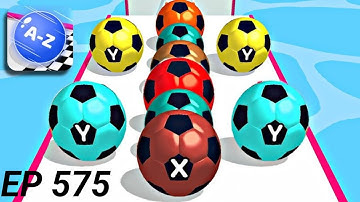A-Z Ball Run new challenge Gameplay 🎱💸⚽🏀 iOS Android walkthrough new update Max Level 575