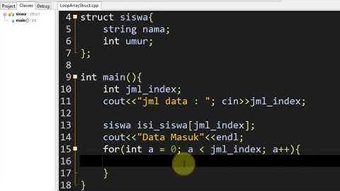 C++ 62   Loop Array Index With Struct   Belajar Pemrograman C++