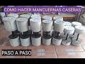 Como fabricar mancuernas caseras de cemento con baldes de pintura. Paso a paso.