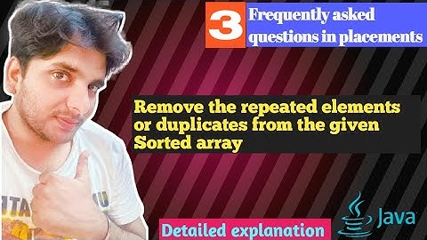 3)Remove or eliminate the duplicates or repeated elements from the given array? #coding #java