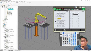 Tutorial de Fanuc Roboguide 11. Operación Pick and Place de matriz de objetos XY usando offsets