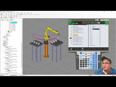 Tutorial de Fanuc Roboguide 11. Operación Pick and Place de matriz de objetos XY usando offsets