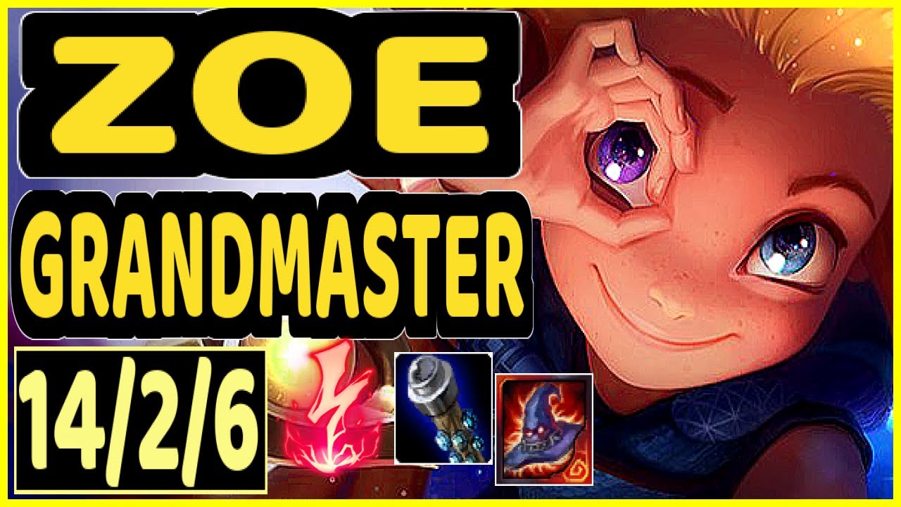 SHIPHTUR (ZOE) - 14/2/6 KDA MID GAMEPLAY - NA Ranked GRANDMASTER