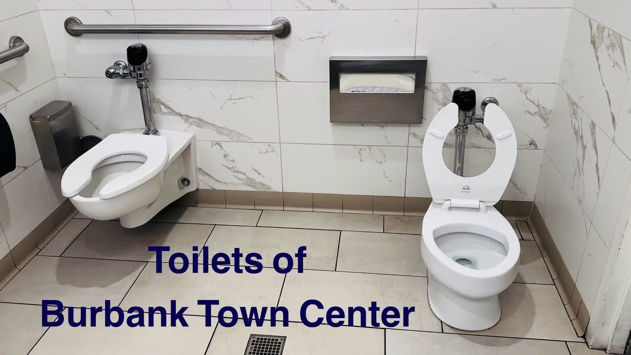Men’s, Women’s & Family Restroom Tour | Baby Sloan ST-2309 & AS Afwall Toilet Flush | Burbank, CA