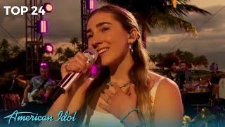 Allegra Miles Steps Away From Her Instrument And SHINES On American Idol Top 24!