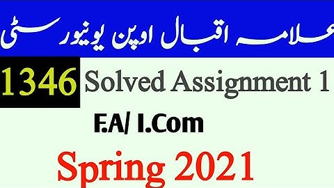 1346 Solved Assignment Nmb 1 Spring