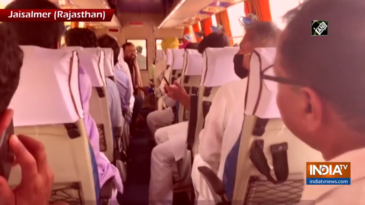 Watch: Rajasthan Congress MLAs sing tunes in bus on way to Jaipur