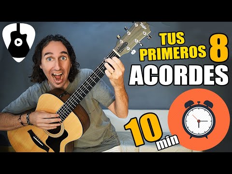 Como tocar guitarra fácil! Aprende 8 acordes básicos en 10 minutos!