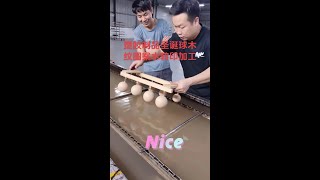 Plastic Christmas balls with wood grain pattern water transfer printing