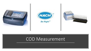 Hach COD measurement with DR3900 Spectrophotometer
