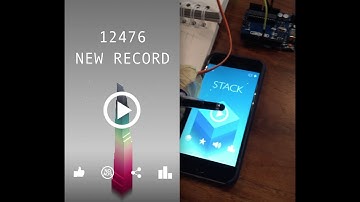 Stack App Hack Highscore with Arduino playing Stack App 100+