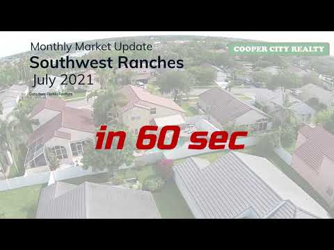 Southwest Ranches July 2021 Market Report Video