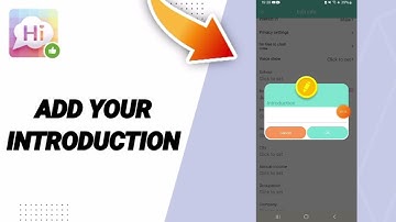How To Add Your Introduction On SayHi Chat App