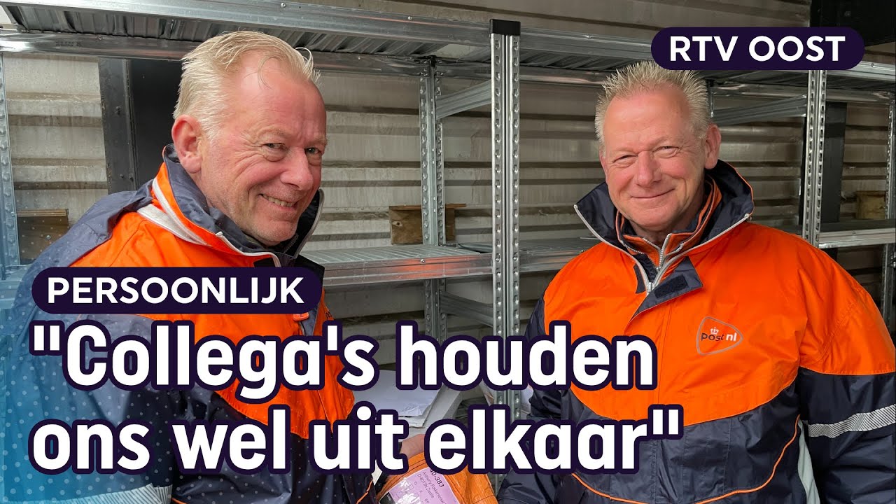 Tweelingbroers Sies en Bert werken al 45 jaar samen als postbode | RTV Oost