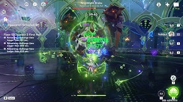 Nahida C6R5 on field dps hyperbloom with Baizhu  Abyss 12 top half