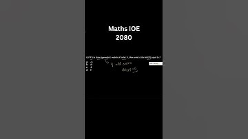If P is a skew symmetric matrix of order 3, then what is the det(P) equal to ?|#ioe #exam #maths